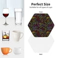 thumbnail image 6 of Lsque Casino Icons Pattern 4" Drink Coasters Set of 4, PVC Leather Absorbent Coasters, Table Coaster Set Decorative Coffee Cup Coasters Housewarming Gift -Hexagon, 6 of 6
