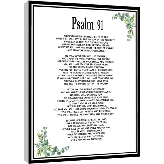 Christian Psalm Bible Verse Wall Art Print Canvas Wall Art For Home Office Ready To Hang