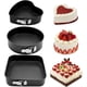 thumbnail image 1 of Juego de 3 moldes desmontables para tartas de queso (18, 20 y 23 cm), redondos, cuadrados, antiadherentes, con base extraíble, de acero al carbono., 1 of 5