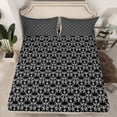 thumbnail image 2 of Feelyou Retro Damask Flower Bed Sheets, Bohemian Gothic Moth King Sheets, 4 Pieces, 2 of 7