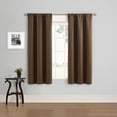 thumbnail image 3 of (3 pack) Eclipse Phoenix Solid Blackout Curtains, 84 Inch Long, Set of 2, Chocolate, 37" W x 84" L, 3 of 15