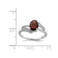 thumbnail image 2 of 1.30 Carat (ctw) Garnet Oval Cut Ring in Sterling Silver, 2 of 4