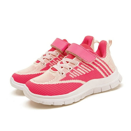 Awevudst Kids Sneakers  Breathable Mesh Non-slip Contrast Color Casual Shoes
