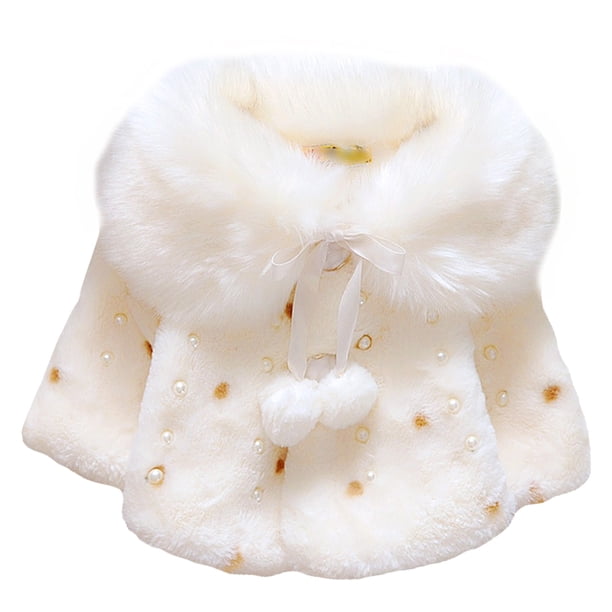 Abrigo de algodón con cuello peludo para otoño e invierno, abrigo cálido para niña