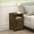 thumbnail image 2 of Furinno FARMHOUSE Night Stand w/ Charging USB & Outlets Bedside Table Amber Pine, 2 of 6