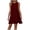 Wine, variant on Bosfbaoi Women's Sleeveless Ruffle Hem Mini Dress, Solid Color Loose Fit Casual Sundress, Soft Breathable Lightweight Dress for Daily Summer