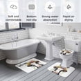 thumbnail image 6 of Cow Bathroom Rugs Set Welcome Non Slip Absorbent Soft Bath Mats 3 Piece Set with Bathroom Rug, U-Shaped Floor Mat, Toilet Seat Cover Large Size, 6 of 9
