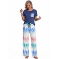 thumbnail image 4 of DAKIMOE Womens Pajama Sets 2 Piece Sets for Women Summer Sets Short Sleeve Pajamas Lounge Set Casual Sleepwear Loungewear PJS, S-XXL, 4 of 9