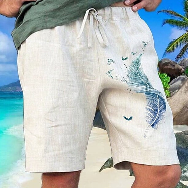Pantalones de playa elásticos de cuatro lados para hombre, de verano, comercio exterior europeo y americano, de secado rápido Fivean unisex