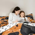 thumbnail image 5 of Feelyou 3D Games Console Bedding Comforter Set 7 Pieces for Boys, Modern Gaming Gamer Full Bedding Set, Orange Cartoon Camouflage Reversible Fitted Sheet Flat Sheet, Lightweight Room Decor, 5 of 9