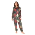 thumbnail image 2 of FORMRS Onesies Pajama for Adults Unisex Hoodie Winter Jumpsuit One Piece Sleepwear, Sizes S-2XL, Dark Tartan Pattern, 2 of 7