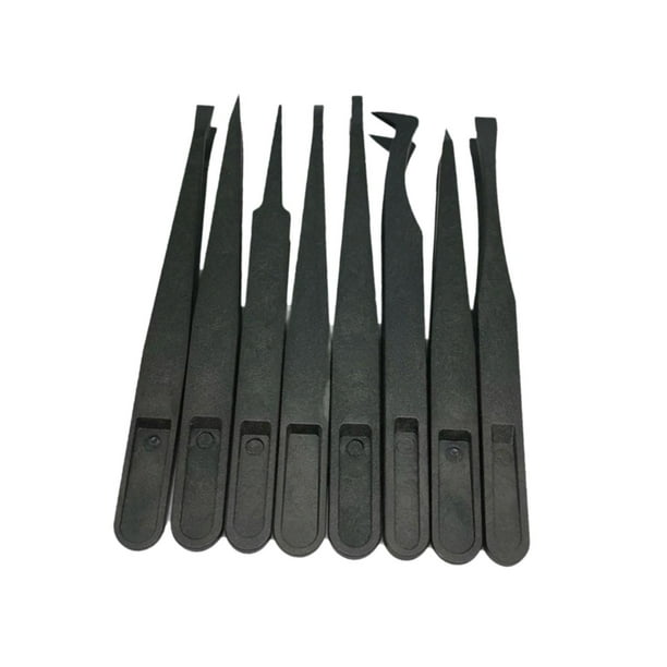 Pinzas antiestáticas,Juego de pinzas de precisión antiestáticas,Reparación de joyería y electrónica artesanal - Trabajo de laboratorio,Pinzas industriales portátiles para