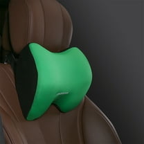 CxhicLuv Car Neck Headrest, Auto Memory Foam Pillow, Breathable 4D Mesh Removable Cover, Vehicle Seat Accessories, Neck Support & Fatigue Relief for Car Owners, Long-Distance Drivers, Green