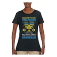 thumbnail image 2 of Wild Bobby Hanukkah Imagine If Your Phone Battery was Low but Lasted 8 Days Women Graphic T-Shirt, Black, Small, 2 of 6