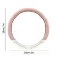 thumbnail image 3 of YUVA Thin Anti-Slip Car Steering Wheel Cover, Leather, 14.96x14.96in, Pink/Blue/Black/Red/Coffee, 4-Season Use, Fits 36-40cm Wheels, 3 of 6