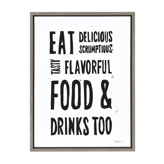 Kate and Laurel Food Framed Canvas Art Print, 18" x 24", by Statement Goods