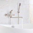 thumbnail image 1 of HomeLava Robinet de Baignoire avec Douchette Levier Unique Rond Mitigeur de Douche Mural en Acier Inoxydable Brossé pour Salle de Bain, 1 of 5