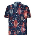 thumbnail image 4 of cllios American Flag Shirts for Men Short Sleeve Button Down Patriotic Shirts Mens 4th of July Bowling Tshirts Regular Fit Button Up Holiday Tops, 4 of 5