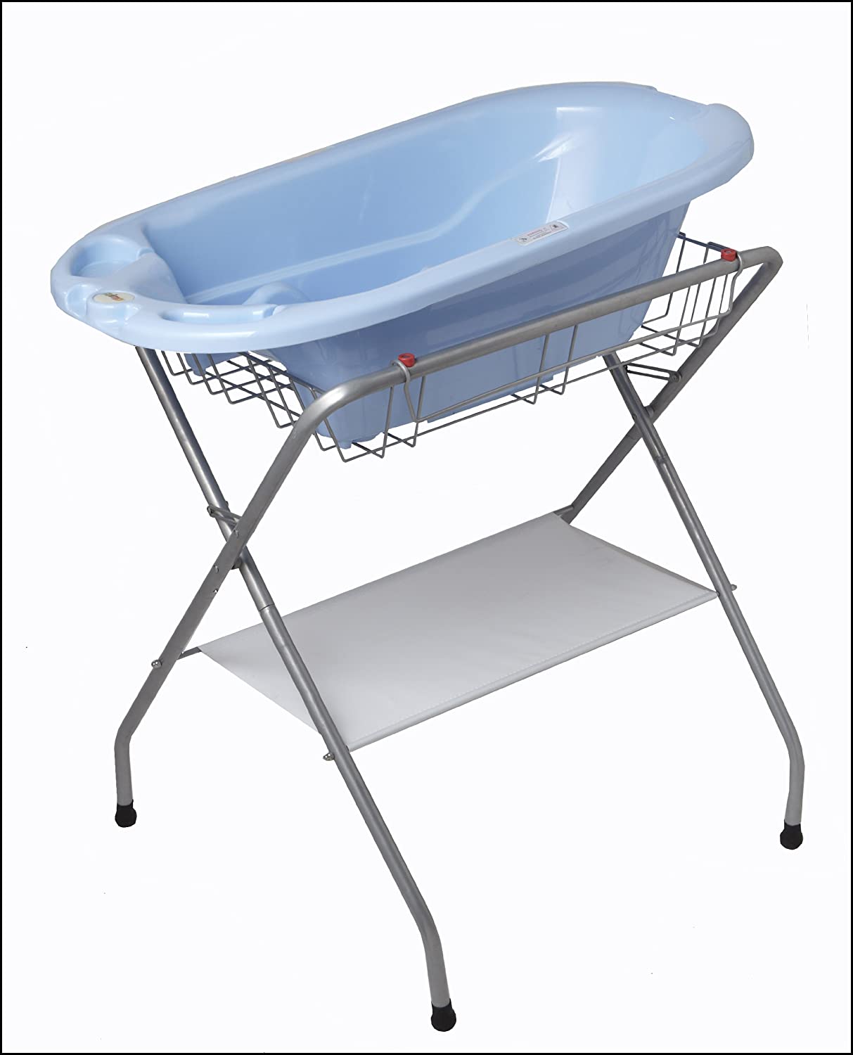 Primo Folding Bath Stand - Lightweight, Easy to Store, Helps Relieve Back Strain from Bending, Ages: Months Silver Gray - image 2 of 2