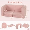 thumbnail image 5 of INFANS Modular Kids Play Couch, 8 PCS Toddler Creative Sectional Fort Building Sofa for Playroom, Bedroom, Children Convertible Versatile Soft Foam Furniture Playset Crawling Floor Cushion, 5 of 9