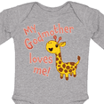 thumbnail image 4 of Inktastic My Godmother Loves Me- Cute Giraffe Boys or Girls Long Sleeve Baby Bodysuit, 4 of 5
