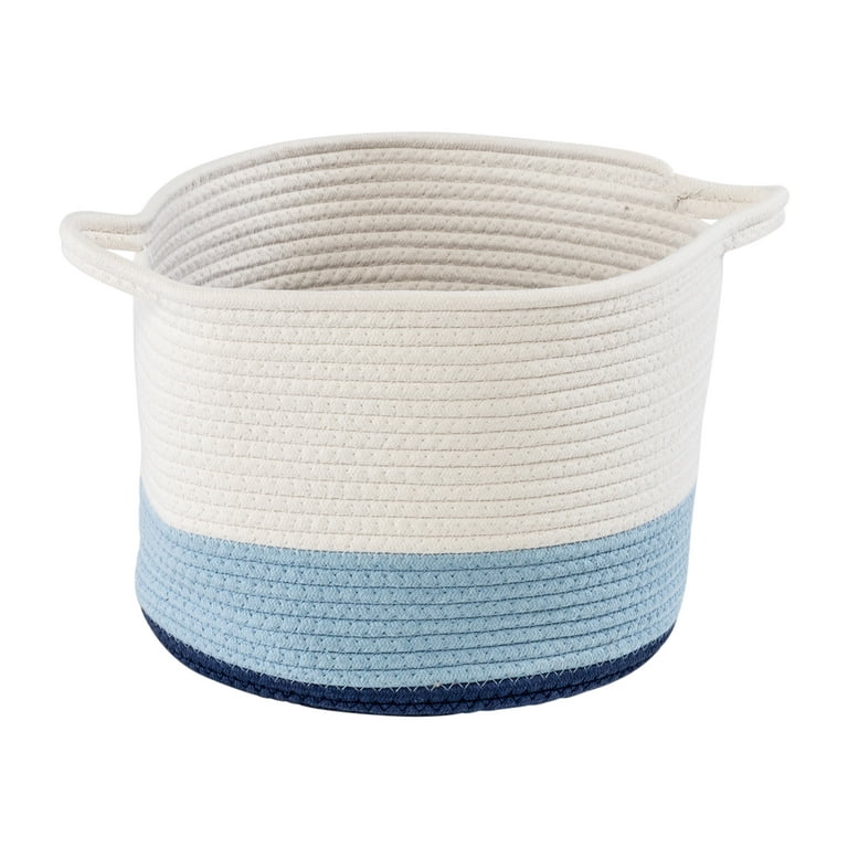 Honey-Can-Do Cotton Rope Nesting Storage Basket Set, Blue Ombre