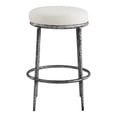thumbnail image 4 of Lalia Modern Upholstered Backless Counter Height Bar Stool with Metal Frame, Gunmetal, 4 of 9