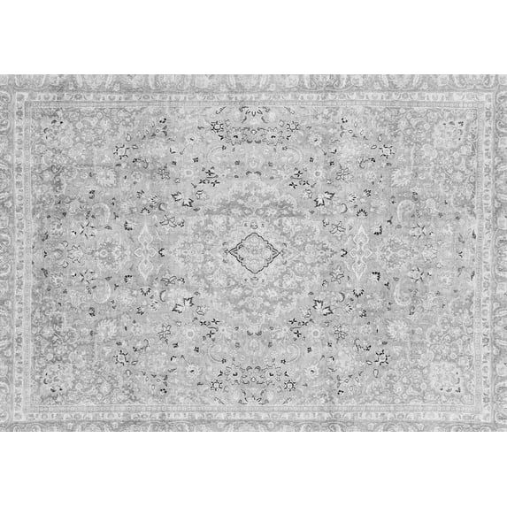 Ahgly Company Indoor Rectangle Abstract Gray Modern Area Rugs, 4' x 6'