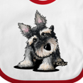 thumbnail image 4 of Inktastic Curious Schnauzer Boys or Girls Baby Bib, 4 of 4