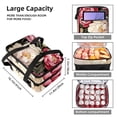thumbnail image 3 of Peony Double Layered Insulated and Refrigerated Lunch Bag with Two Compartments, Large Capacity, and Hand-Carrying Feature, 7.1x11.4x16.1 Inches - Ideal for Daily Use as Lunch Bags, 3 of 6