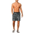 thumbnail image 2 of INSPIRE CHIC Argyle Sequin Shorts for Men's Metallic Elastic Waist Disco Shiny Hot Shorts with Pocket 28 Silver, 2 of 5