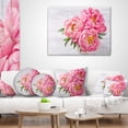 thumbnail image 4 of Designart Bunch of Peony Flowers In Vase - Floral Throw Pillow - 18x18, 4 of 5