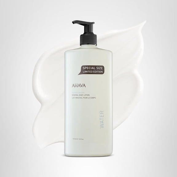 AHAVA Calming Dead Sea Water Mineral Body Lotion for Dry Skin Relief, 24 Oz