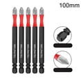 thumbnail image 1 of 5Pcs Cross Magnetic Screwdriver Bit Alloy Steel Anti-Slip Long Drill Bits Ph2, 1 of 7
