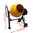 thumbnail image 2 of 205L Cement Mixer Concrete Mortar Machine Steel Drum Electric Commercial Home 110V, 2 of 8
