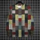 thumbnail image 3 of Suéter de otoño e invierno para hombre con estampado 3D de rayas de colores a cuadros, ropa informal deportiva de calle a la moda para hombre, 3 of 5