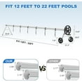 thumbnail image 2 of Aluminum Pool Cover Reel System,Heavy-Duty Solar Cover Reel with Hand Crank, 6 Straps & Clips, Wheels – Fits Inground Rectangular/Kidney/Oyster Pools, Rust-Proof, 2 of 6