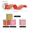 thumbnail image 2 of Christmas Ribbon Wired 1.5 Inch Set of 4 Ribbon Wire Red, Green, Gold, Silver / White Sheer Organza Glitter Gift, Xmas Ribbons Decoration, Holiday Craft, Gifts Wrap 40 Yards / 10 Yard Ea. Roll, 2 of 10