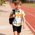 thumbnail image 6 of Guluxicc Button Up Shirts for Kids Boys Short Sleeve Geometric Print Casual Summer Turndown Collar Tops with Pockets, 6 of 8