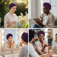 thumbnail image 5 of Miaocao African Women Turban Caps Beanie Twist Headscarf Pre Tied Double Braid Headwrap Hat, 5 of 9