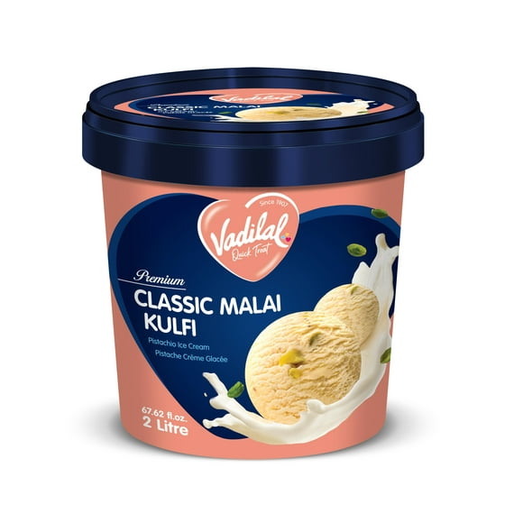Vadilal Classic Malai Kulfi Ice Cream 2 Ltr/67.62 fl.oz., Vadilal Classic Malai Kulfi Ice Cream