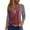Wine, variant on WTOBBY Women's V-Neck Raglan Sleeve Colorblock Blouse with 3/4 Sleeve, Casual Button Detail Top for Fall Season, Comfortable Fashion Apparel,Black L