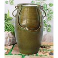thumbnail image 1 of Water Fountain with LED Light - Ceramic Rippling Water Jug Garden Decor Fountain - Outdoor Water Feature, 1 of 4
