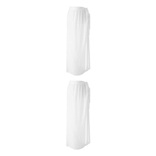 Toystoory de gasa para mujer, faldas para cubrirse, traje de baño, vacaciones, verano, playa, abrigo, ropa cómoda, ropa de playa blanca Type1 NO1