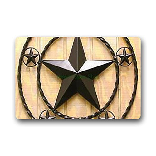 WinHome Western Texas Star Doormat Floor Mats Rugs Outdoors/Indoor