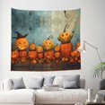 thumbnail image 2 of Halloween Tapestry Halloween Decor, halloween cute pumpkin (5) Wall Tapestry Aesthetic, Halloween Decorations Tapestry Wall Hanging for Bedroom, Livingroom - 60x51in, 2 of 6