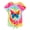 Butterfly Tie Dye, variant on Girls Graphic T-Shirt Tie Dye Kids Short Sleeve Tee Shirt Tie Front Tops 7-12 Years