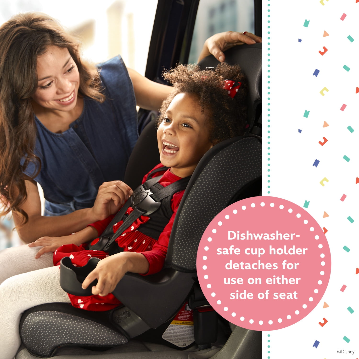 Disney Baby Finale 2-in-1 Toddler Booster Car Seat, Modern Minnie