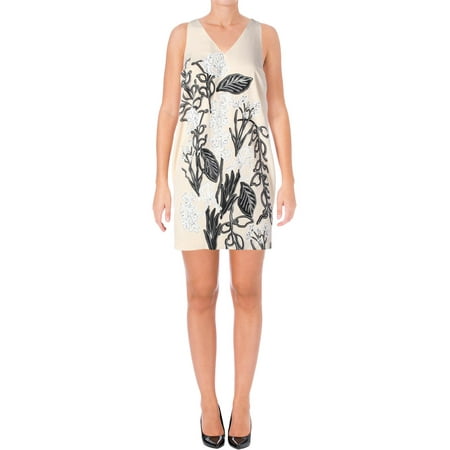 Stone Dress Clip - Guess Womens Chiffon Floral Print Slip Dress Tan XS