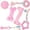 B, variant on 6-Piece Puppy Chew Toy Set, TPR Squeaky Grinding Teething Bite Toy, Durable Plaything for Small Breed Indoor Play Dental Health Training